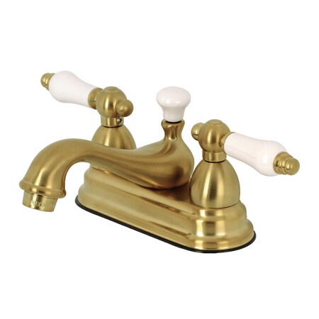 Kingston Brass KS3607PL 4" Centerset Bathroom Faucet, Brushed Brass KS3607PL